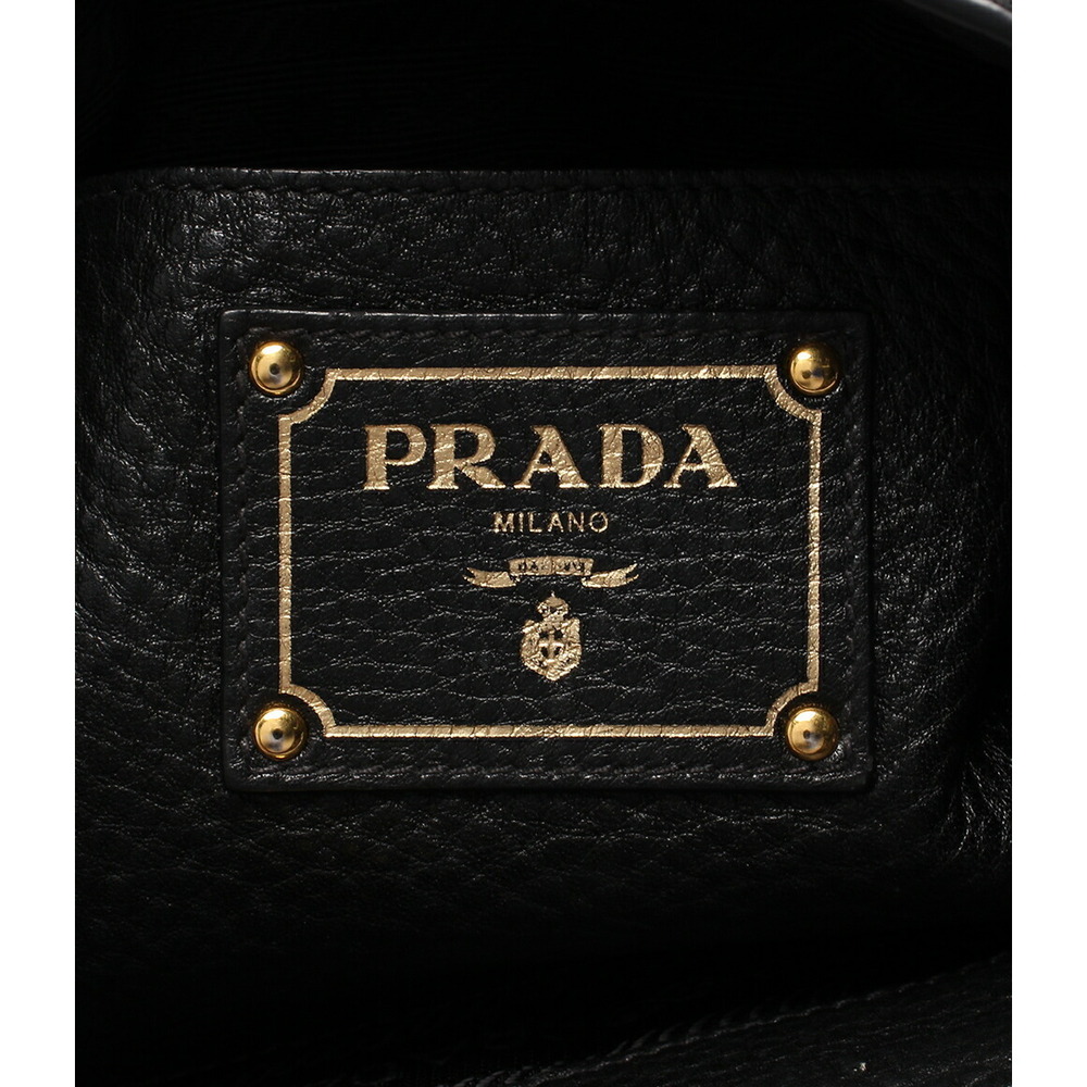 Prada Vitello Daino Side Pocket Tote black leather - Picture 4 of 6